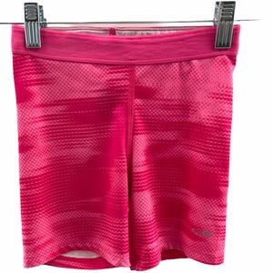 Champion Pattern Girls Athletic Shorts Hot Pink Medium